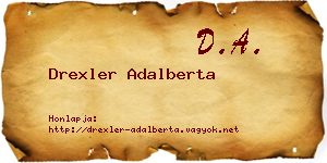 Drexler Adalberta névjegykártya